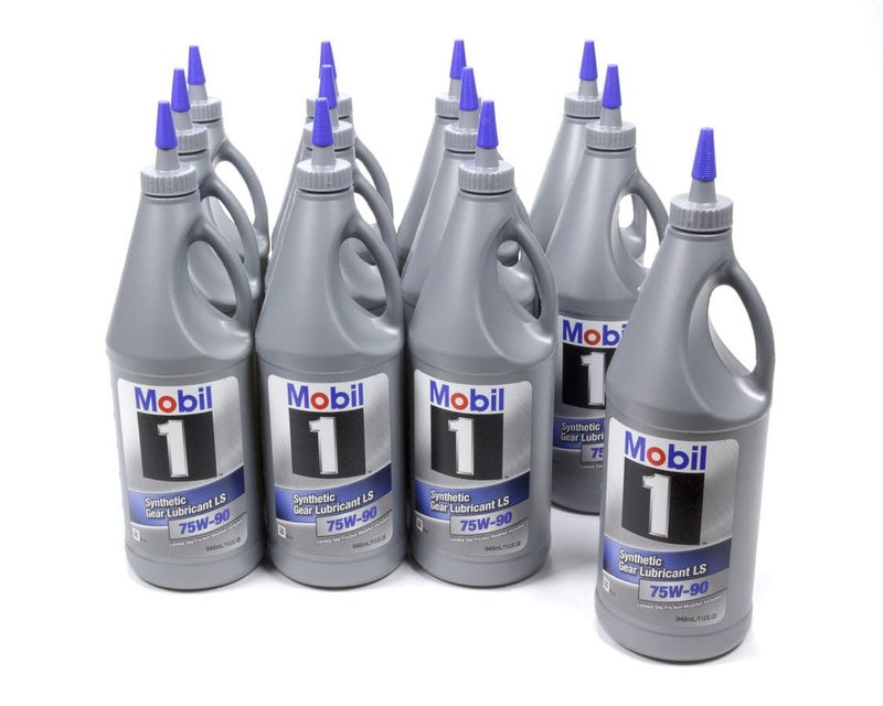 Mobil 1 104361 75W-90 Synthetic Gear Lube - 1 Quart (Pack of 12)